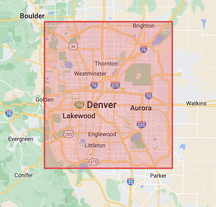 map of greater Denver Area